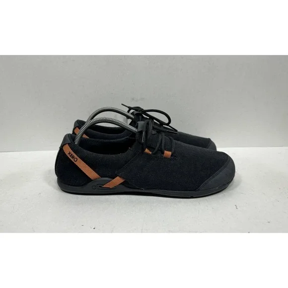 Xero Hana Hemp Barefoot Shoes Men's Sz 9 Black Canvas Minimalist Lightweight - Picture 1 of 8